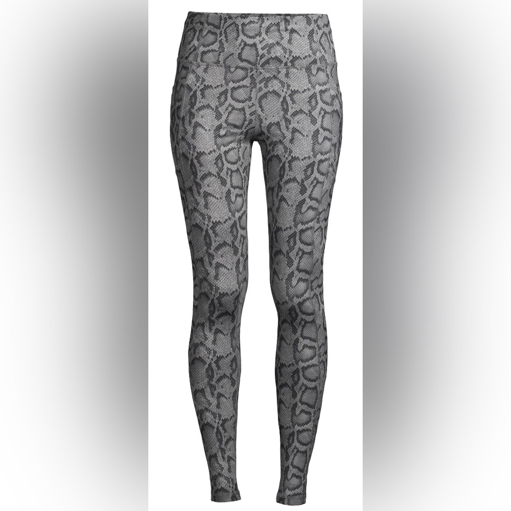 Avia high performance leggings size M grey and black snake print NWOT